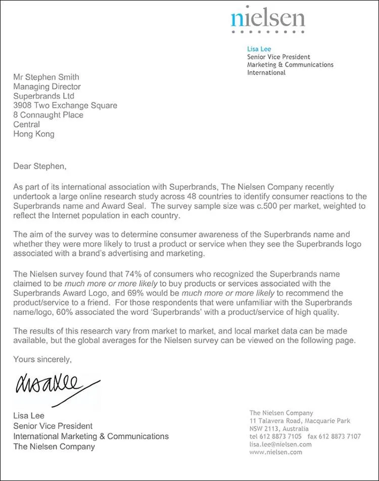 NielsenLetter